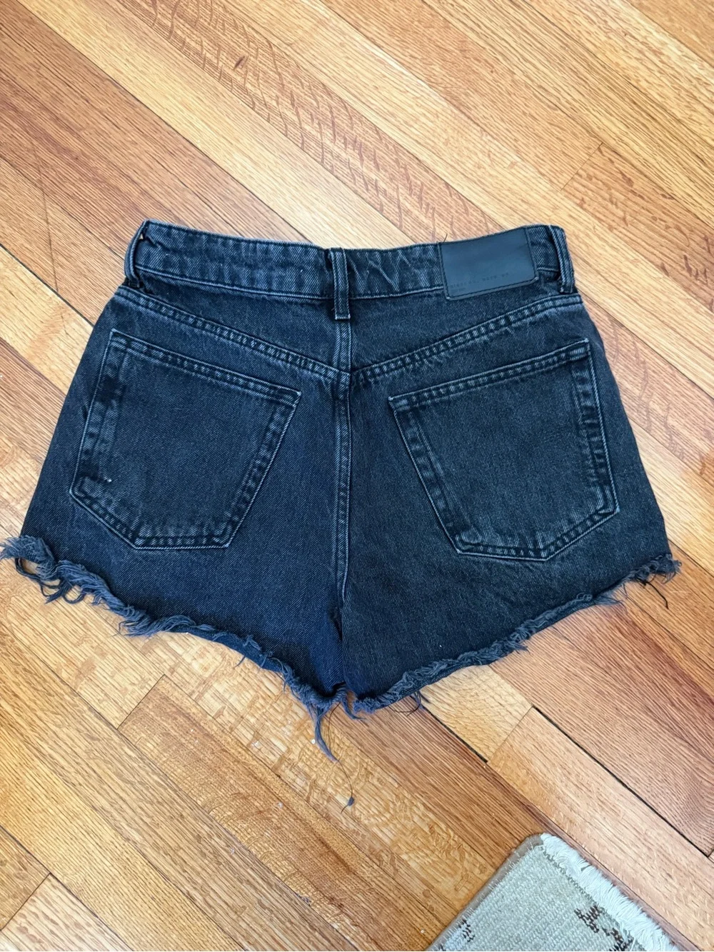 Zara black denim shorts